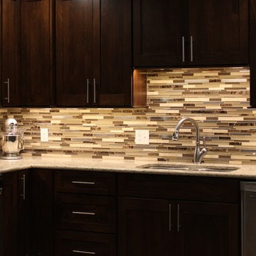 Port Byron, IL- Transitional Kitchen With Rich Dark Cabinets and Quartz Counters