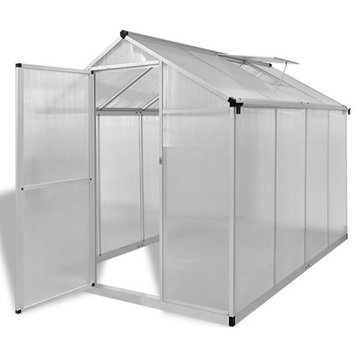 vidaXL Greenhouse Outdoor Grow House Green House with Base Frame Aluminum