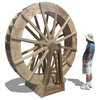 SamsGazebos 8-foot Craftsman Style Wood Water Wheel with Stand