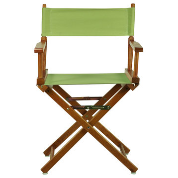 18" Director's Chair Honey Oak Frame, Lime Green Canvas