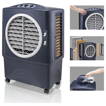 1062 CFM Indoor/Outdoor Evaporative Air/Swamp Cooler With Controls, Gray