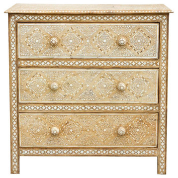 Bela Bleached Anglo Indian Inlaid Dresser
