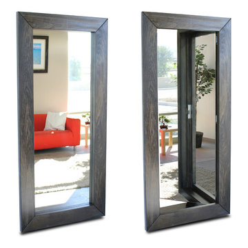Standard secret mirror door