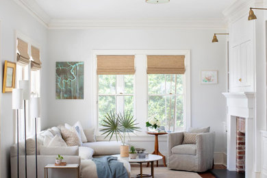Living room - transitional living room idea in Charlotte