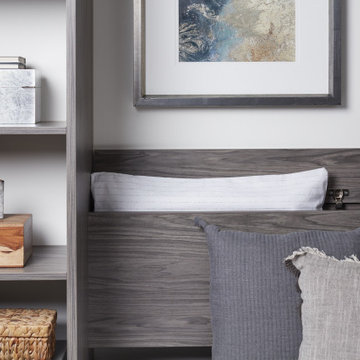 Murphy Bed in Guest Room with Side Storage
