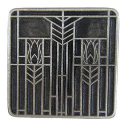 Inviting Home Inc. - Prairie Tulip Knob, Antique-Style Pewter - Cabinet And Drawer Knobs