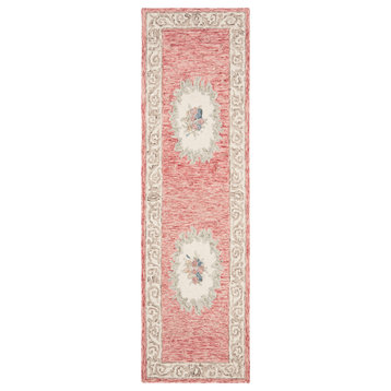 Safavieh Aubusson Collection AUB105 Rug, Red/Ivory, 2'3"x8'