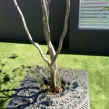 Orbit Tree Grate with Light Port at a Private Residence