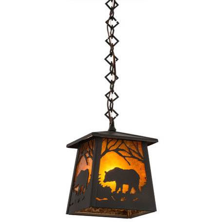 7 Square Bear at Dawn Mini Pendant