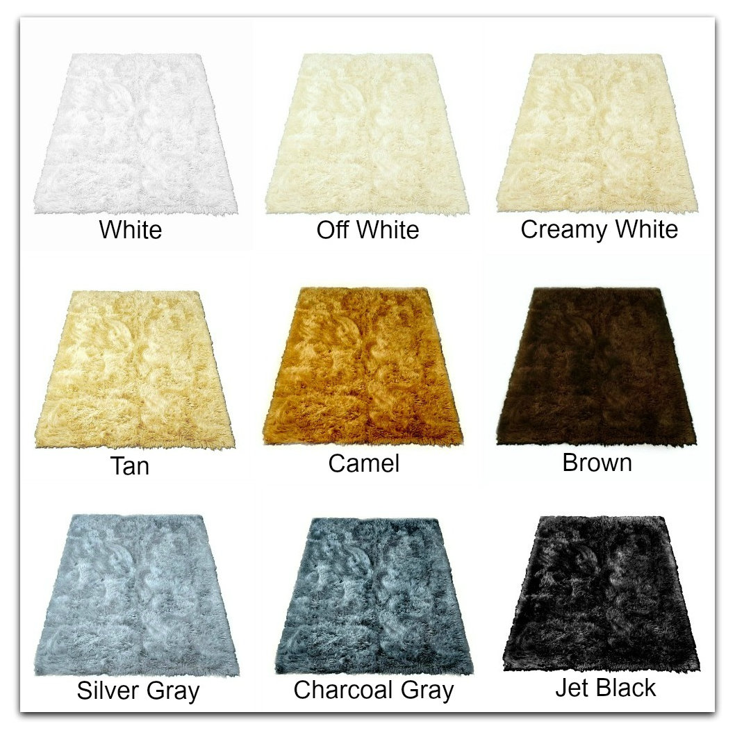 Small Fur Rug Rectangle Rectangle Faux Fur Designer Sheepskin Rug, 5'x7' - Contemporary - Area ...