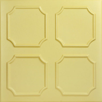 20"x20" Bostonian, Styrofoam Ceiling Tile, Concord Ivory