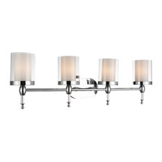 Maybelle 4-Light Bathroom Sconce, Chrome