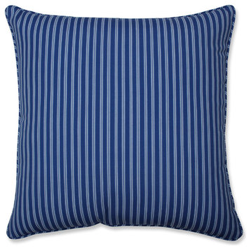 Outdoor/Indoor Resort Stripe Blue 25-inch Floor Pillow