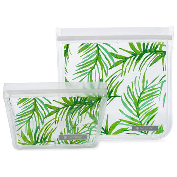 ZipTuck Reusable Lunch Bags, Palm Leaves