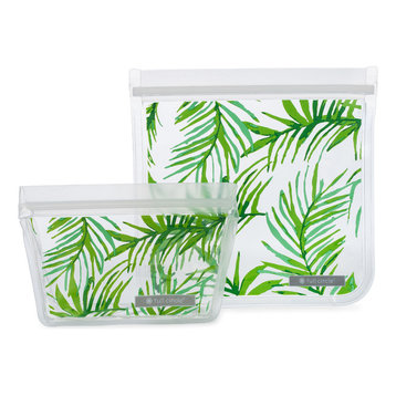 ZipTuck Reusable Lunch Bags, Palm Leaves