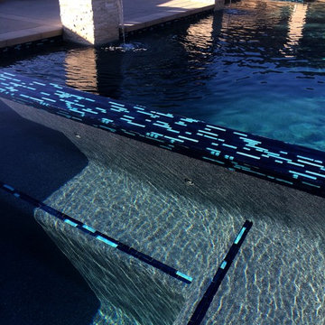 Moder Pool, Spa, Outdoor Cabana and Kitchen