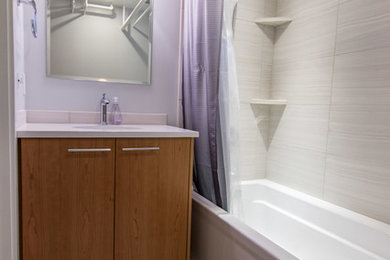 Inspiration for a modern bathroom remodel in Portland
