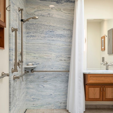 Aging-in-Place Bathroom Remodel with Roll-In Shower | Seattle Home