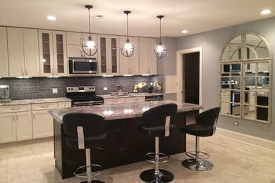 Inspiration for a large transitional home design remodel in Chicago