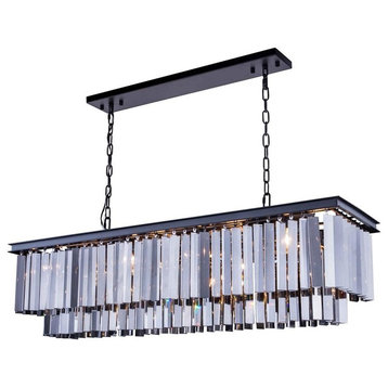 1202 Sydney Collection Pendent Lamp, Mocha Brown, Silver Shade/Gray