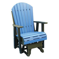 Adirondack Recycled Plastic Glider Chair - Outdoor Gliders