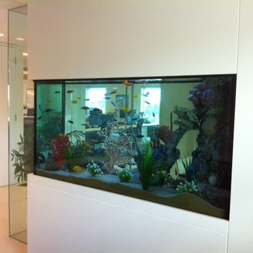 Beautiful Built-in Peninsula Style Aquarium