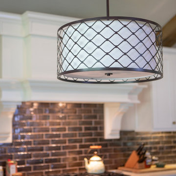 Tucker Metal Overlay Drum Shade Pendant