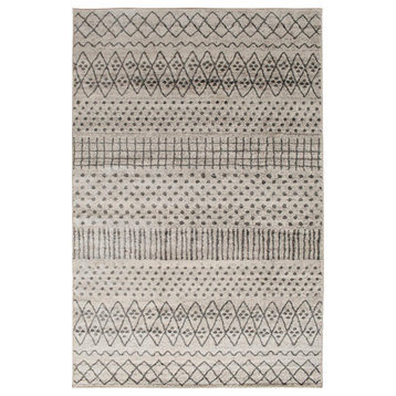 Candella Grey and White Woven Area Rug