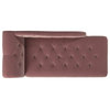 Samuel 66" Tufted Chaise Lounge, Right-Arm Facing, Dusty Pink Velvet