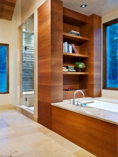 Best Wood Veneer Bathroom Design Ideas & Remodel Pictures | Houzz