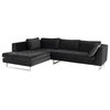 Janis Shadow Grey Fabric Sectional Sofa, HGSC378