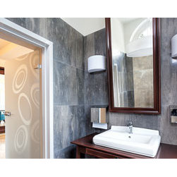 Espresso brown framed mirror - Bathroom Mirrors