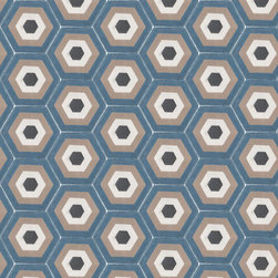 Blue Albers Hex Cement Tiles - Wall And Floor Tile