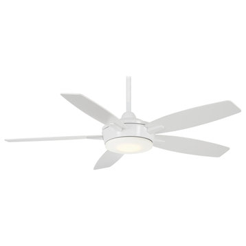 Minka Aire Escape 52" LED Ceiling Fan With Remote Control, White