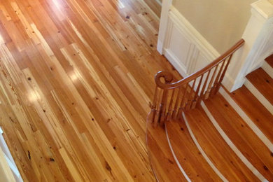 Reclaimed Heart Pine Flooring & Staircase