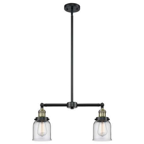 Innovations 2-LT Small Bell 22" Chandelier - Black Antique Brass