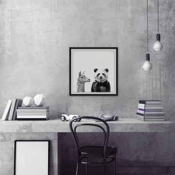 "Panda Buddy" Framed Painting Print