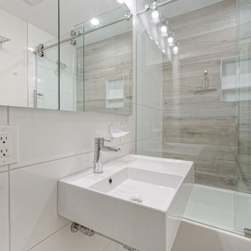 Transitional Hall Bathroom