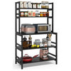 Tribesigns Baker's Rack with Shelves for Kitchen, Black