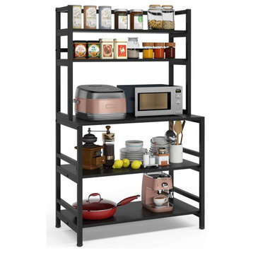 Tribesigns Baker's Rack with Shelves for Kitchen, Black