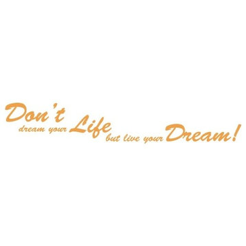 Dreams Wall Decal, Golden Yellow, 39"x6"