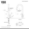 VIGO Chrome Pull-Out Spray Kitchen Faucet, Chrome, With Deck Plate