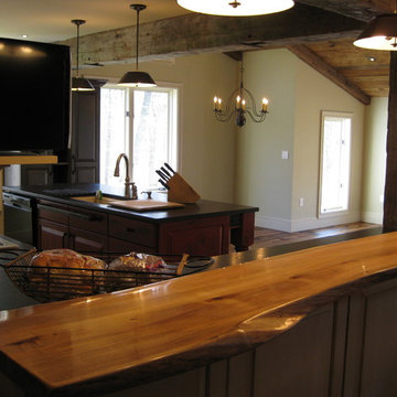 Reclaimed Beams & Repurposed Cabinets