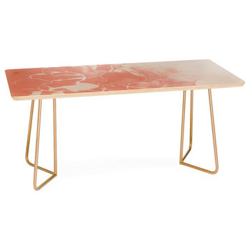 Emanuela Carratoni Pink Marble With White Coffee Table