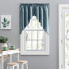 Lisa Solid 56" x 36" Tailored Swag, Dusty Blue