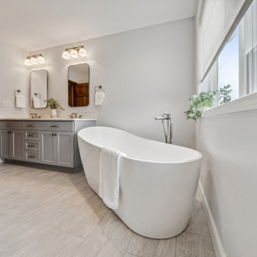 Raleigh Hills Transitional Kitchen & Primary Bath