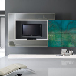 Modern Wall Unit Exential Art Carnevali 02 by Spar - $8,799.00 - Entertainment Centers And Tv Stands