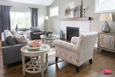 Large trendy home design photo in Milwaukee