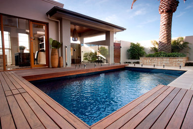 Design ideas for a mid-sized contemporary pool in Adelaide.