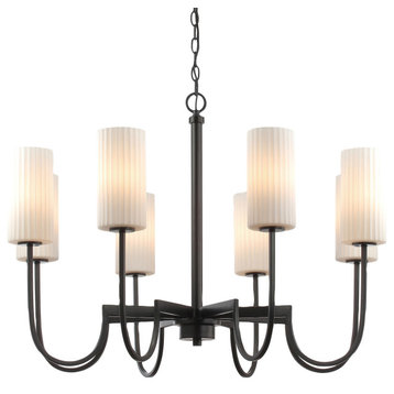 Maxim 32008SW Town and Country 8 Light 34"W Chandelier - Black